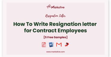 resignation letter for contract employees