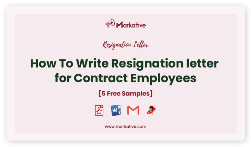 resignation letter for contract employees