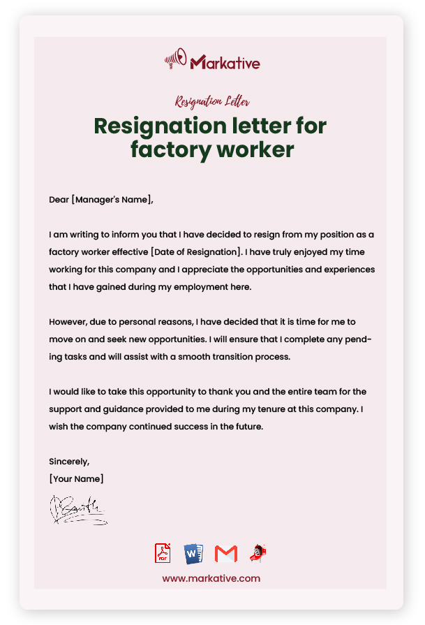 resignation letter for factory worker-02