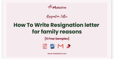 resignation letter for family reasons