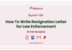 resignation letter for law enforcement