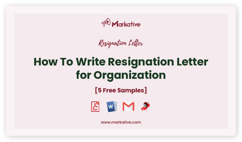 resignation letter for organization