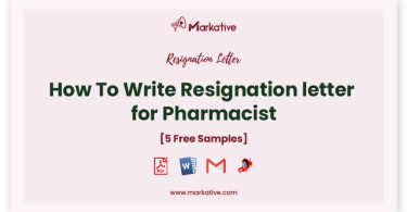 resignation letter for pharmacist