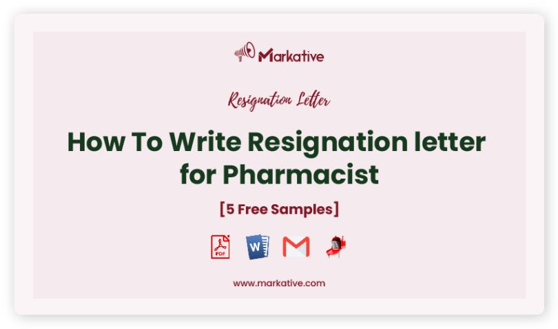 resignation letter for pharmacist