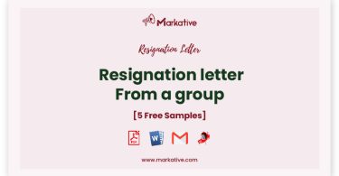 resignation letter from a group