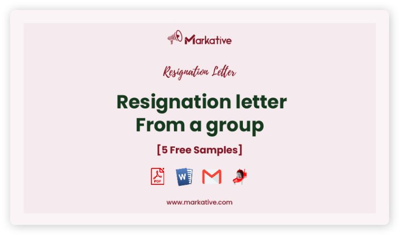 resignation letter from a group