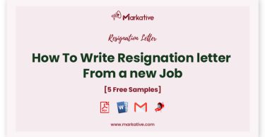 resignation letter from a new job