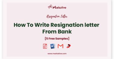 resignation letter from bank