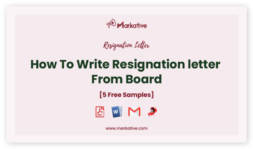 resignation letter from board