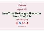 resignation letter from chef job