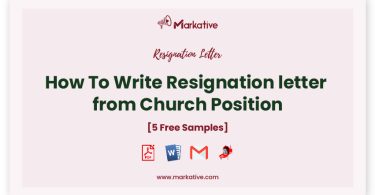 resignation letter from church position