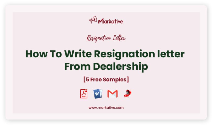 resignation letter from dealership