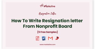 resignation letter from nonprofit board