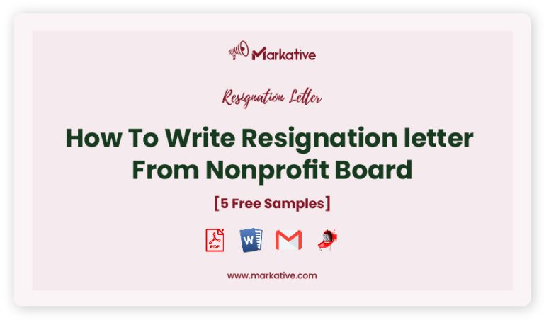 How To Write Good Resignation Letter From Nonprofit Board 5 Free Samples Markative 6388