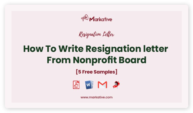 resignation letter from nonprofit board