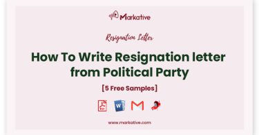 resignation letter from political party