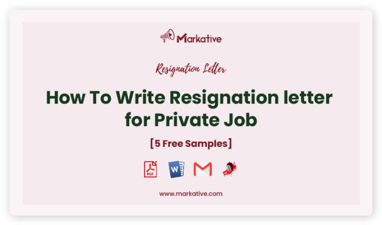 Best Resignation Letter in English for Private Job [7+ Templates ...