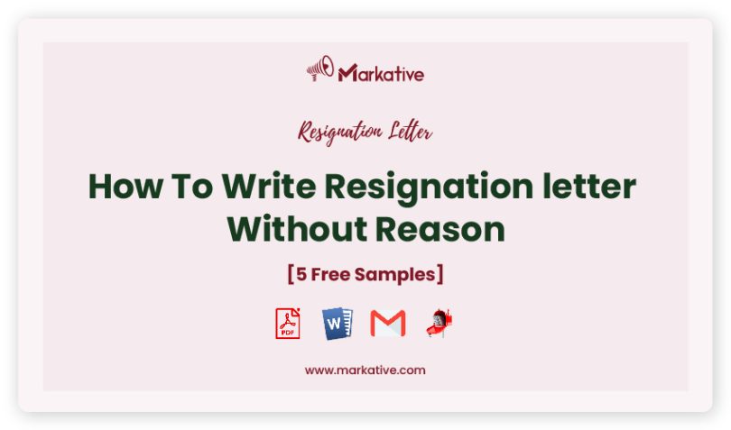 resignation letter without reason