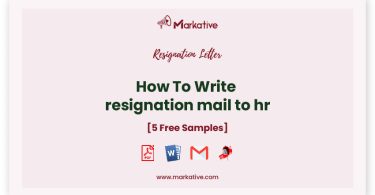resignation mail to hr