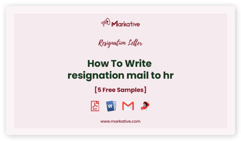 resignation mail to hr