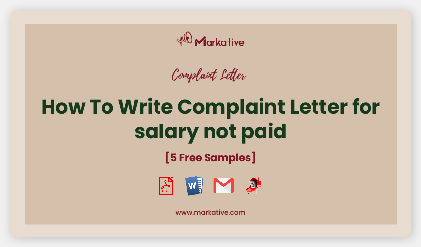 How To Write Creative Salary Not Paid Complaint Letter [5+ Free Samples ...