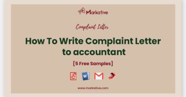 sample letter of complaint to accountant