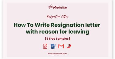 sample resignation letter with reason for leaving