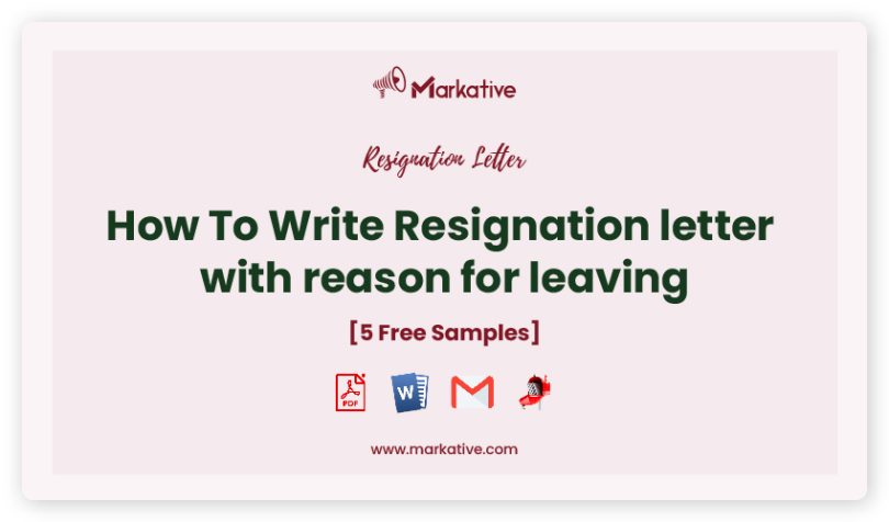 sample resignation letter with reason for leaving