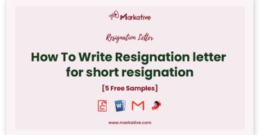 short resignation letter