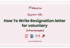 voluntary resignation letter