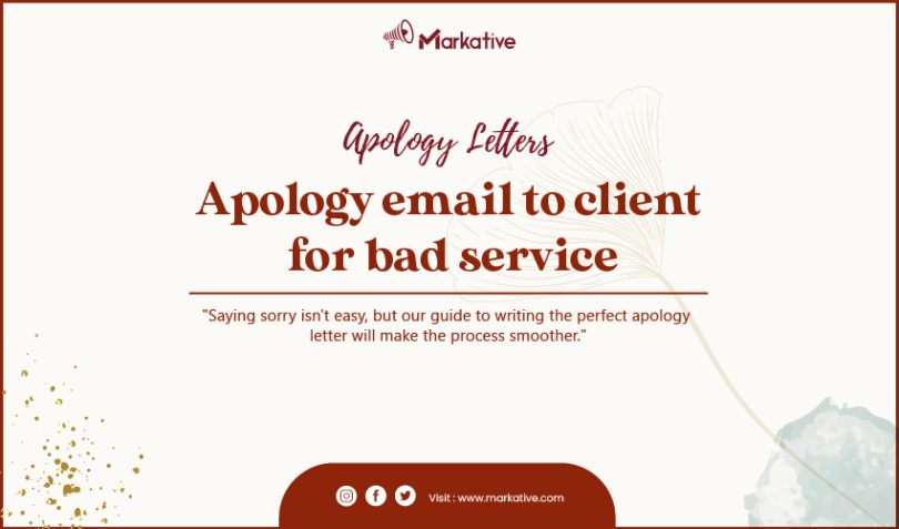 Apology Email to Client for Bad Service