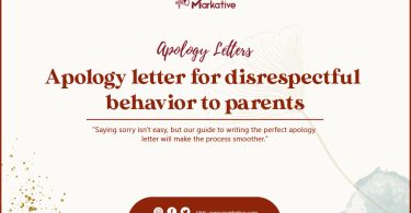 Apology Letter for Disrespectful Behavior to Parents
