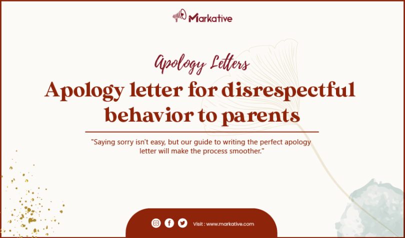 Apology Letter for Disrespectful Behavior to Parents