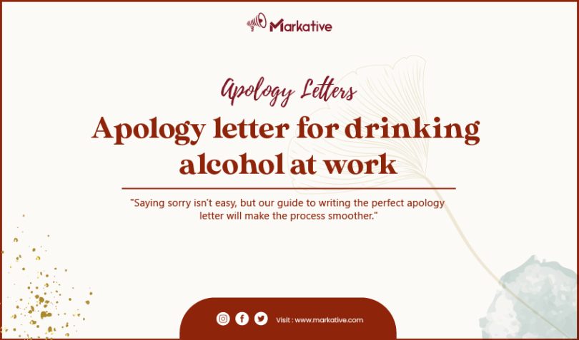 Apology Letter for Drinking Alcohol at Work