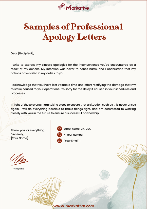 Apology Letter for a Missed Appointment