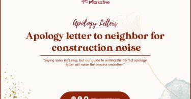 Apology Letter to Neighbour for Construction Noise