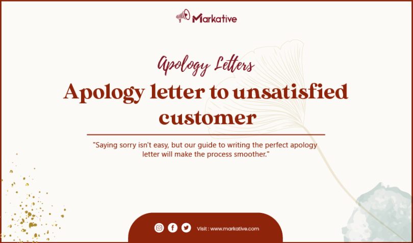 Apology Letter to an Unsatisfied Customer