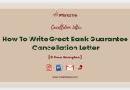 Bank Guarantee Cancellation Letter