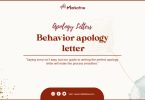 Behavior Apology Letter