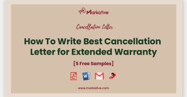 Cancellation Letter for Extended Warranty
