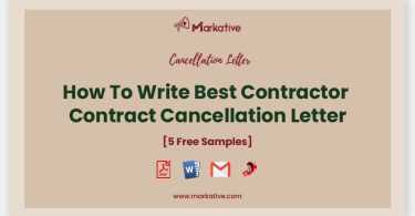 Contractor Contract Cancellation Letter