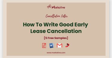 Early Lease Cancellation Letter