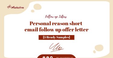 Email Follow-Up Offer Letter