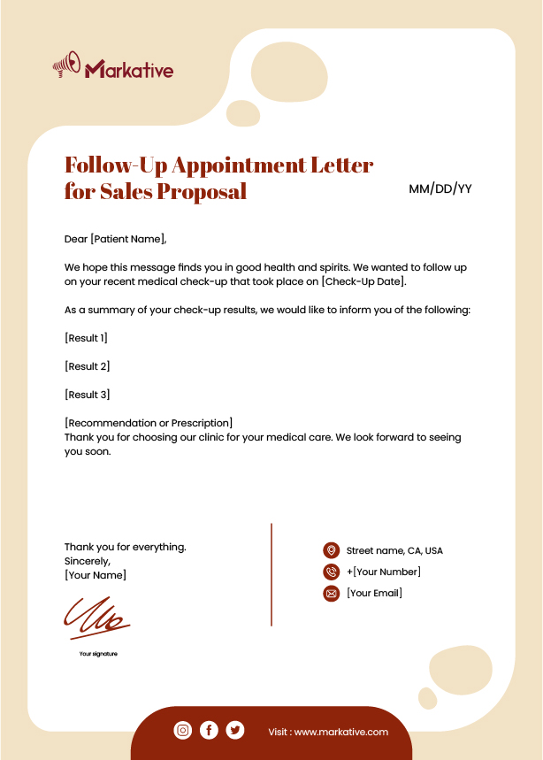 Follow-Up Appointment Letter for Job Interview