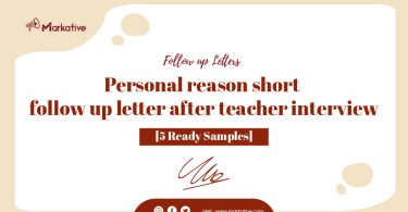 Follow-Up Letter After Teacher Interview