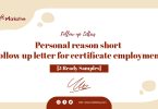 Follow-Up Letter for Certificate of Employment