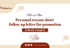 Follow-Up Letter for Promotion