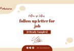 Follow-Up Letter for a Job