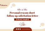 Follow Up Solicitation Letter