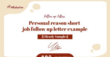 Job Follow Up Letter Example